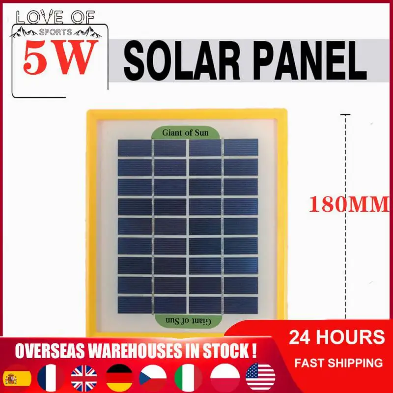 

6V 2A 5W Solar Panel Wired Polycrystalline Silicon Sun Power Charger System Solar Cell Board For Lighting Lamp Outdoor Tools
