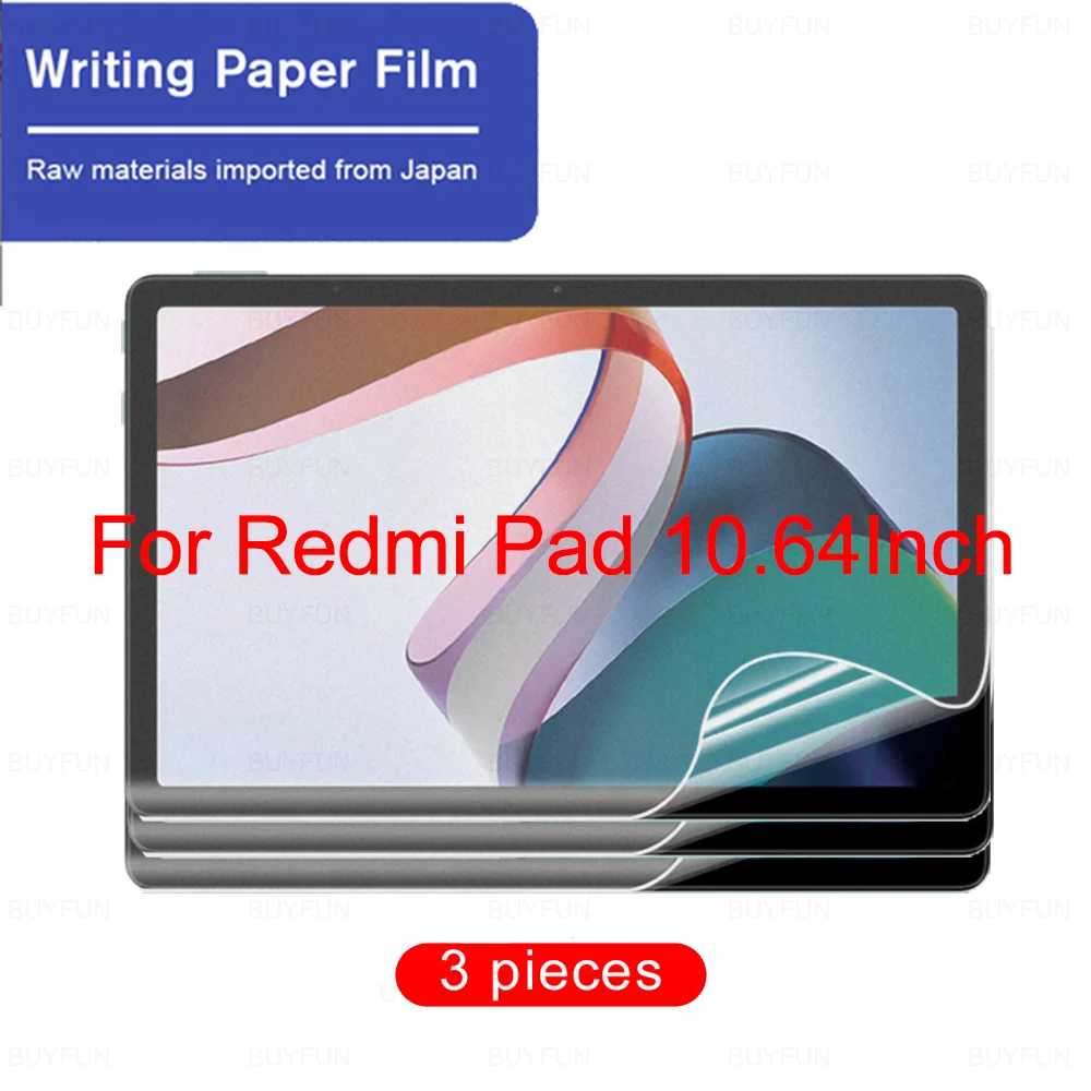 

Пленка для планшета Xiaomi Redmi Pad, 3 шт., 10,61 дюйма, матовая пленка для рисования с животными, Защита экрана для Mi Redmipad 2022