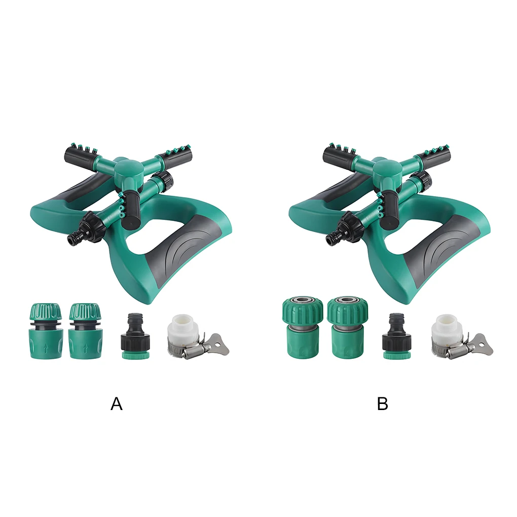 

Automatic Rotating Sprinkler with Base H-shape Plastic Adjustable Nozzle Watering Head Park Lawn Garden Sprayer