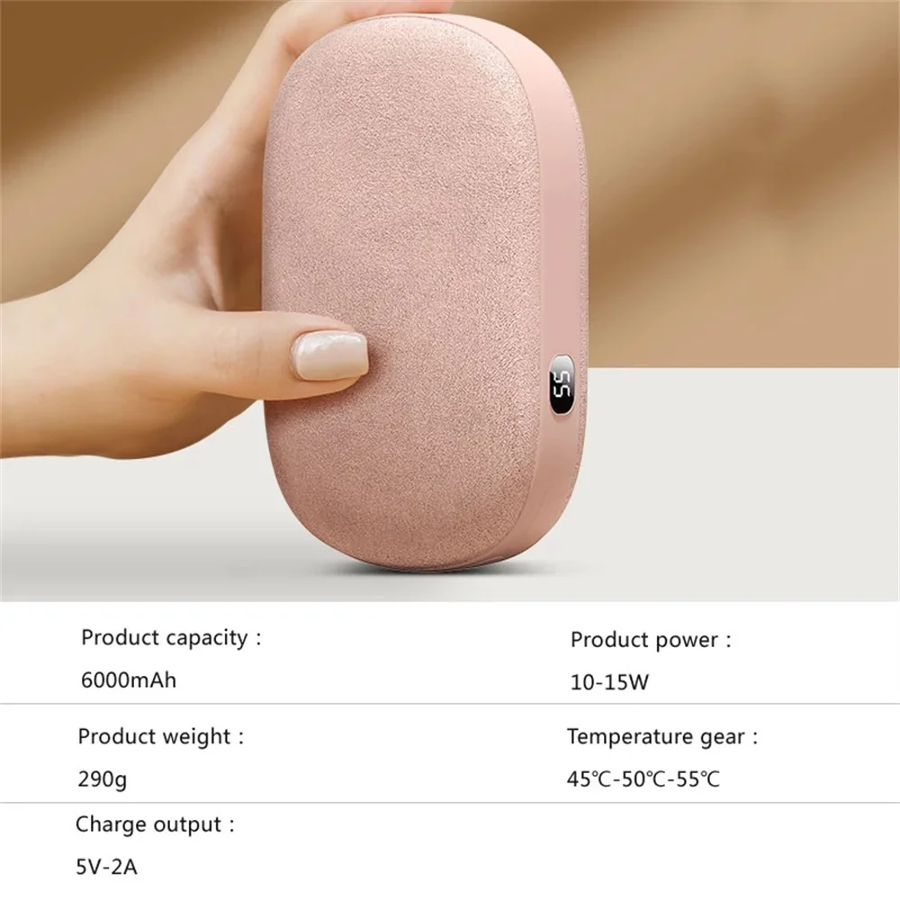 Winter Mini Calentador Portable Usb Velvet Hand Warmer Mobile Power Bank Hand Warmers Rechargeable Heater Handwärmer images - 6