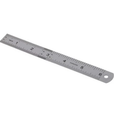 

2PCS Stainless Steel Metal Ruler Metric Rule Precision Double Sided Ruler Measuring Stationery 15cm Drop Shipping
