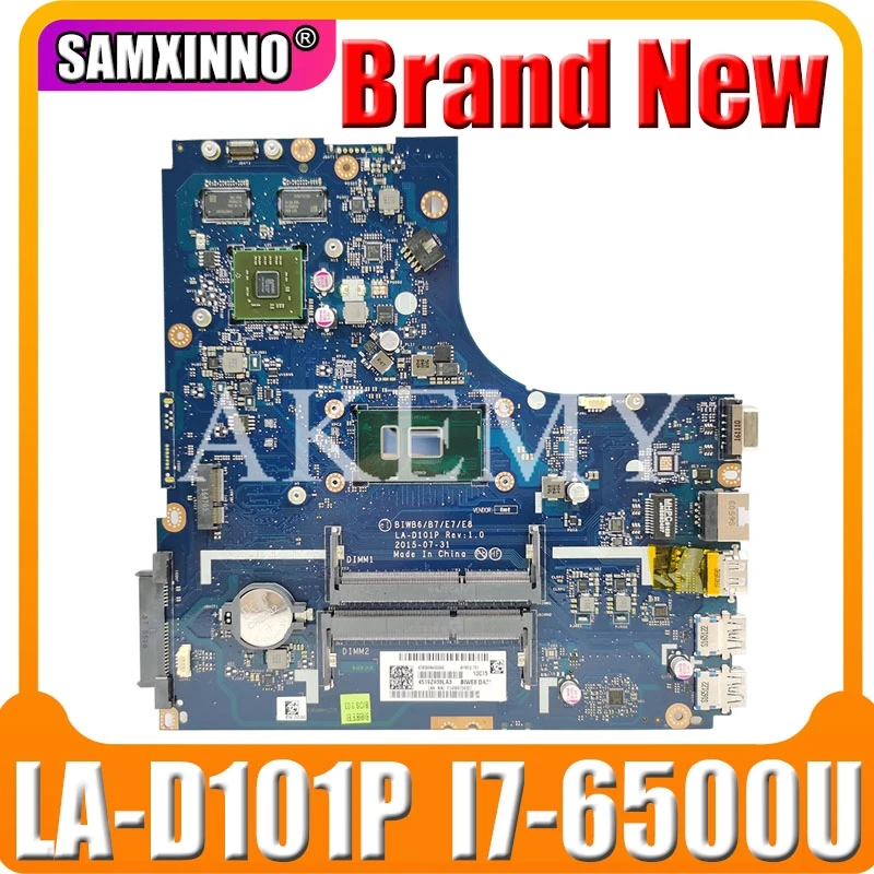 

FRU : 5B20K57307 BIWB6/B7/E7/E8 LA-D101P For Lenovo B51-80 NoteBook PC Laptop Motherboard Mainboard W/ I7-6500U CPU 2G/GPU