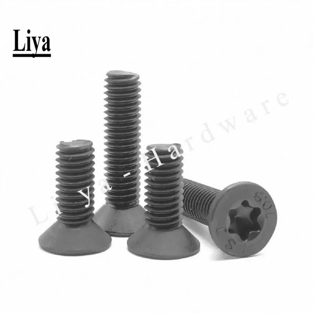 5-50 шт. M1.6, M2, M2.5, M3, M4, M5, M6, M8 Винт с шестигранной головкой со срезанным конусом из стали класса 10.9 с черным покрытием торкс.