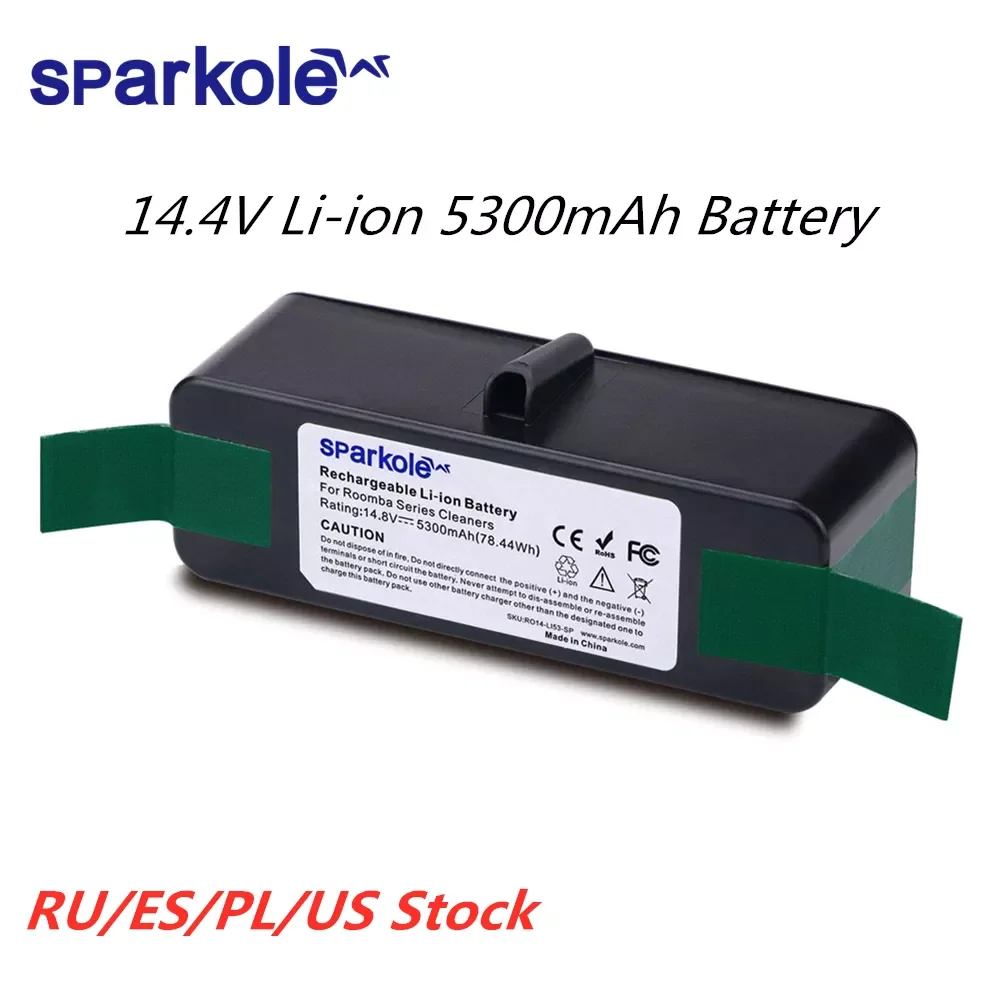 

5.3Ah 14.8V Li-ion Battery for iRobot Roomba 500 600 700 800 Series 510 531 555 560 580 620 630 631 650 670 770 780 790 870 880