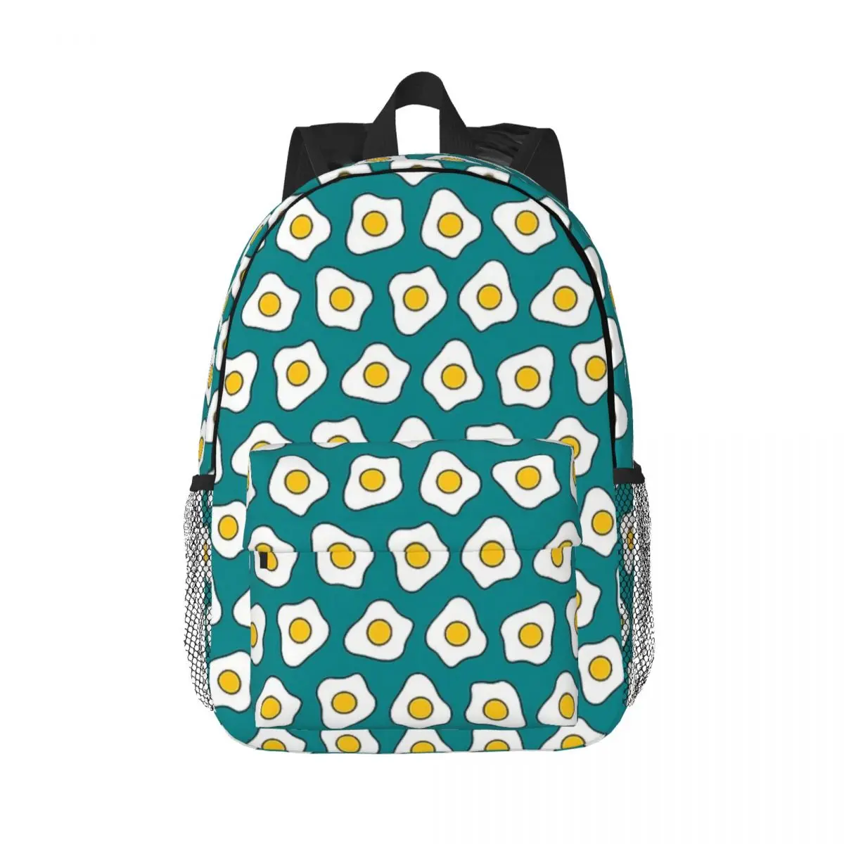 

Рюкзаки с рисунком жареных яиц для мальчиков и девочек, Мультяшные детские школьные ранцы, дорожный ранец на плечо, вместительная сумка