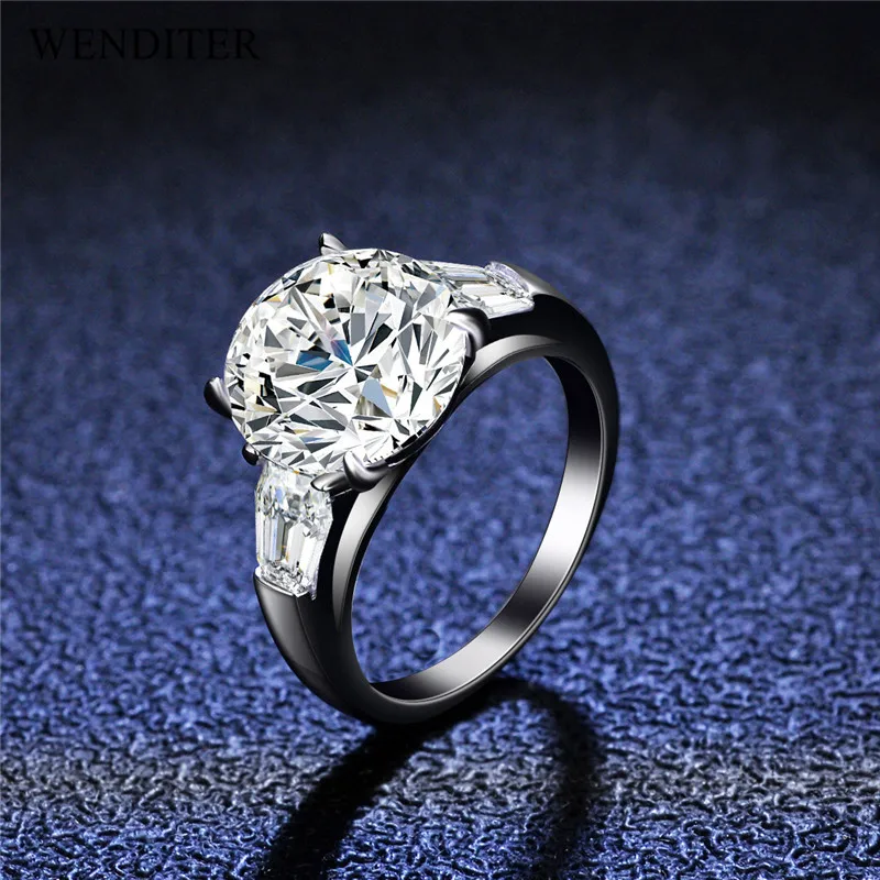 

5 Carat Diamond VVS1 D Color Moissanite Ring Ultra Luxury Woman Sterling Silver Rings 18K Jewelry Wedding Engagement Gift