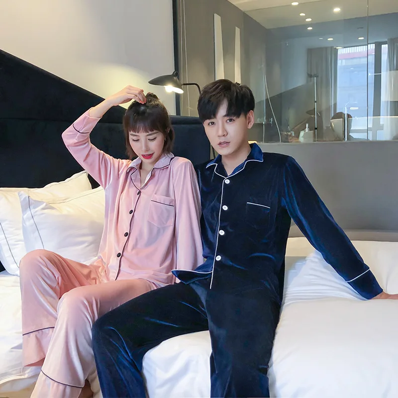 Pajamas For Men Winter Velvet Warm Luxury Couple Pyjamas Home Clothes Suit Pijama Women Men Christmas Large size Pajama Sets