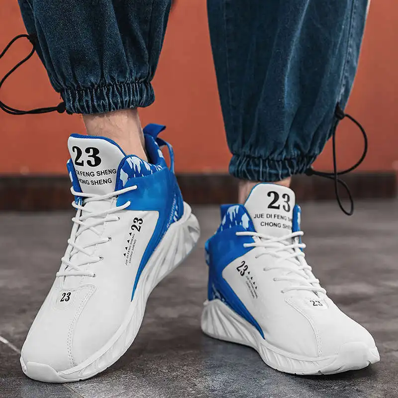 

Men's Sports Shoes Brands Tenid High Top Sneakers Rubber Soles Sport Shoes Men Hot Deal Male Running Shoes Light Weight Tennis