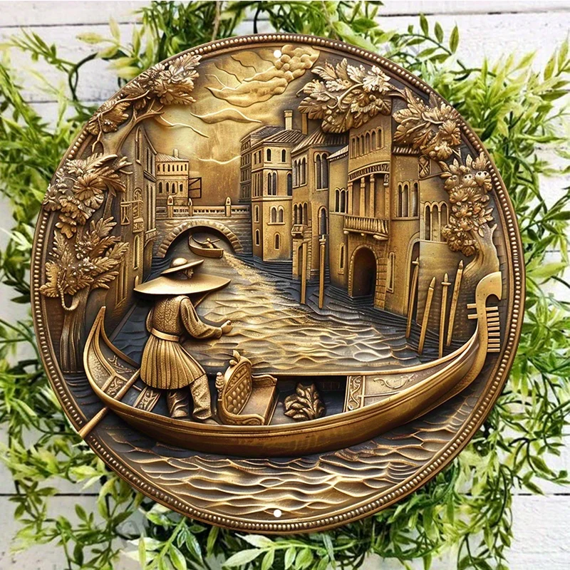 Очаровательная алюминиевая настенная вывеска на гондолу и гондоле устойчивая к