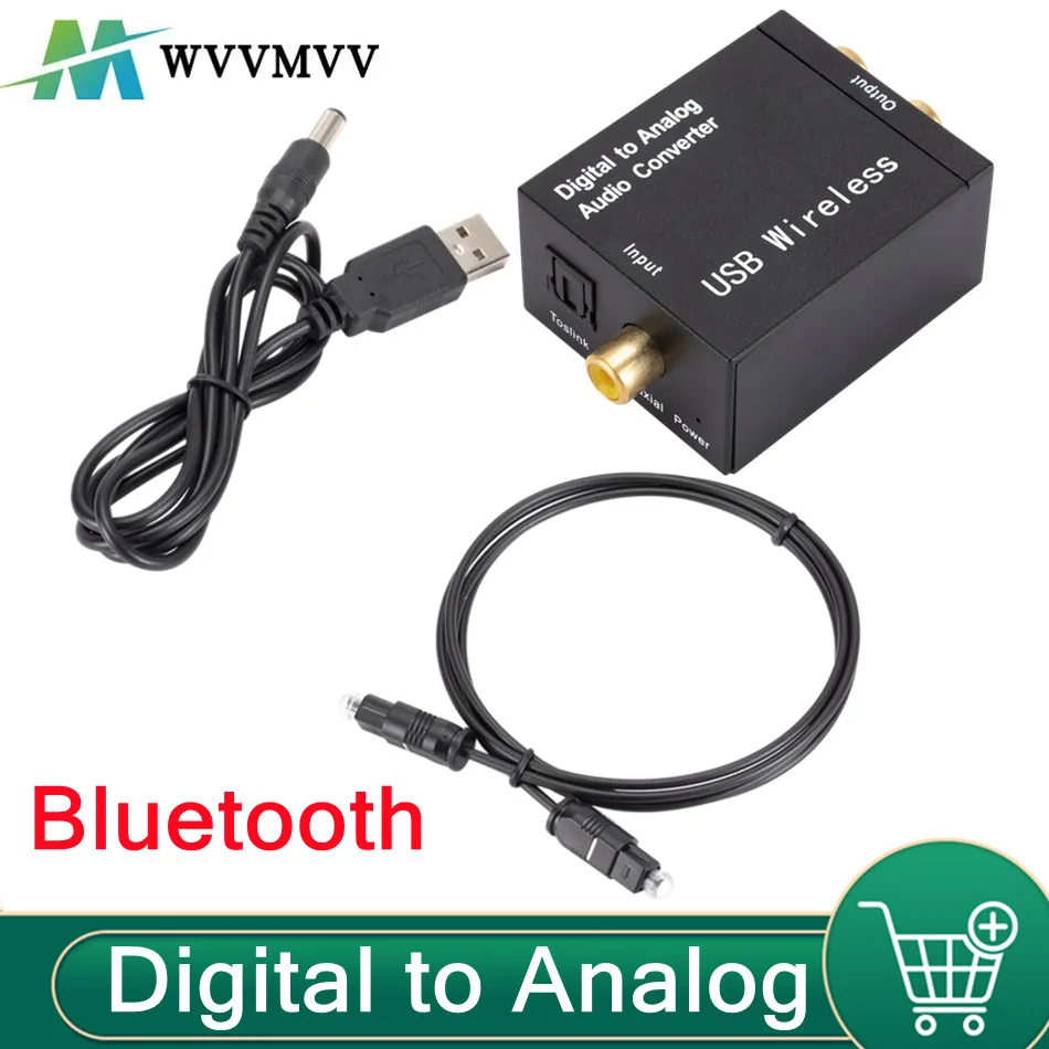 Цифро-аналоговый аудиопреобразователь RCA R/L аудиоадаптер DAC усилитель коробка