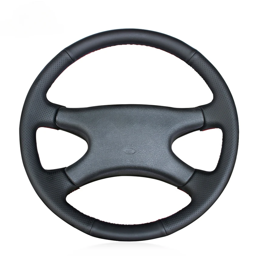 

Black PU Faux Leather Hand-stitched Car Steering Wheel Cover for Lada Niva 2006-2017 2107 2121 2329 1995-2013 2131 1995-2020