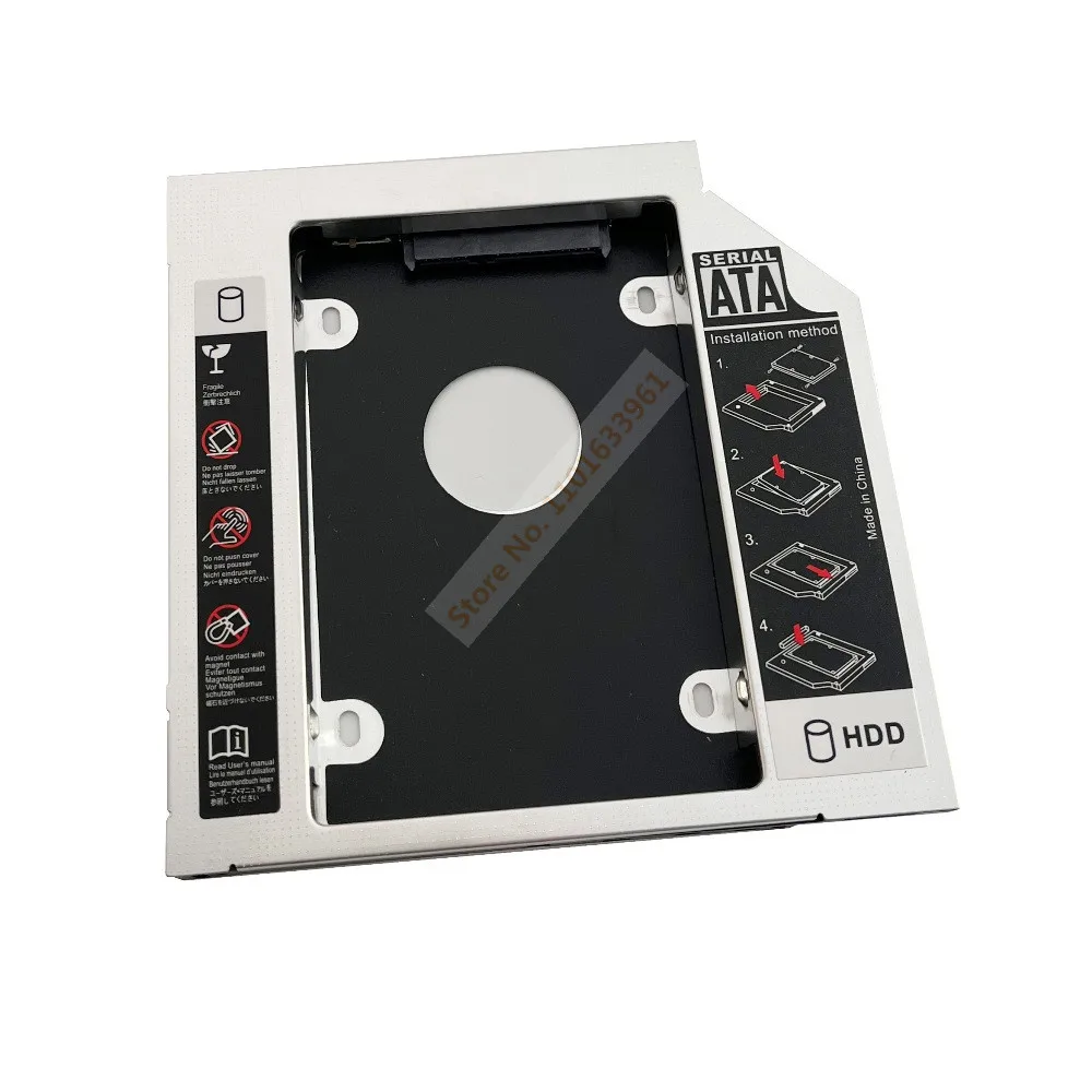 Универсальный Переходник 12,7 мм SATA для установки второго жесткого диска HDD SSD Optical Bay Caddy Frame Adapter для Fujitsu Цельсия H700 H710 H720 AD-7710H