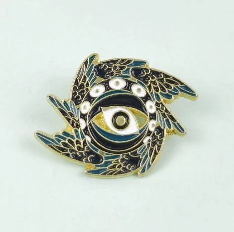 Эмалевые броши "Белый ангел"