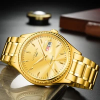 carnival luxury gold automatic mechanical watch mens fashion stainless steel luminous waterproof watches men relogio masculino