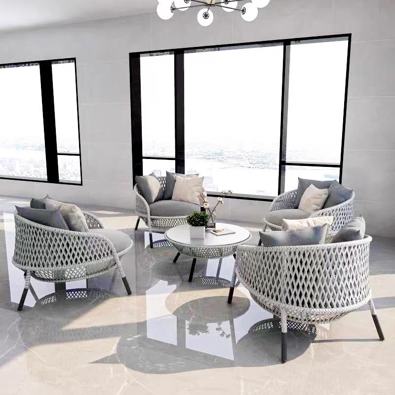 Плетеный диван из ротанга стул журнальный столик комбинированная модель дома