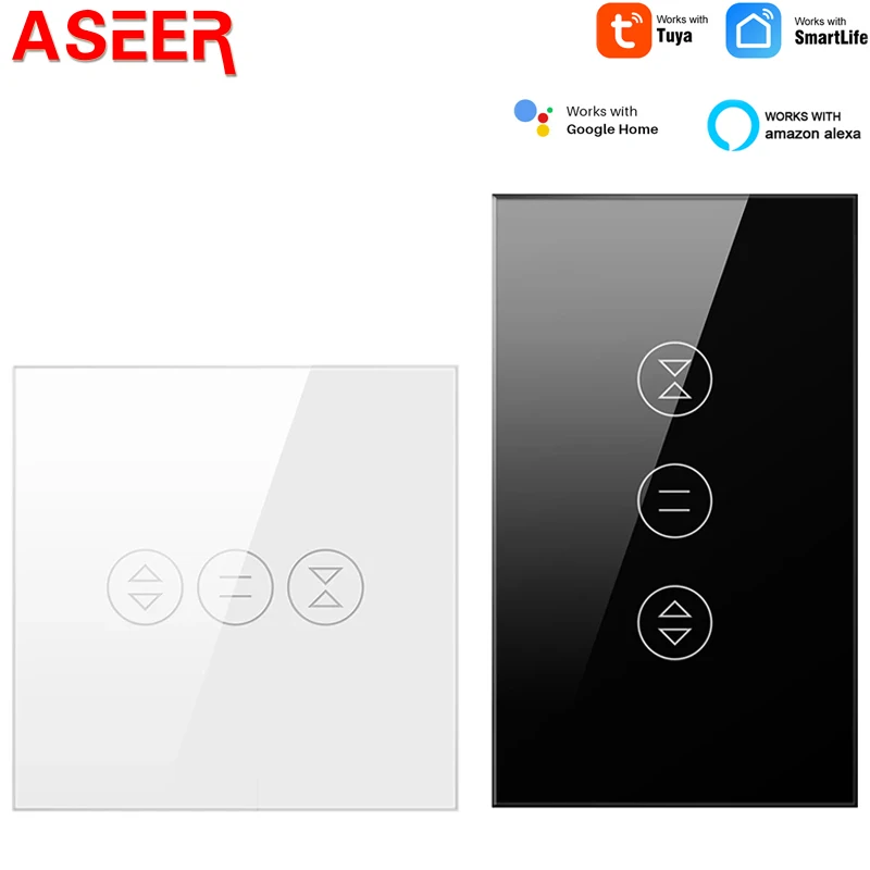 ASEER EU/US Tuya WiFi занавес светильник переключатель для рулонных жалюзи приложение дистанционное управление Google Home Alexa таймер домашняя Автоматизация
