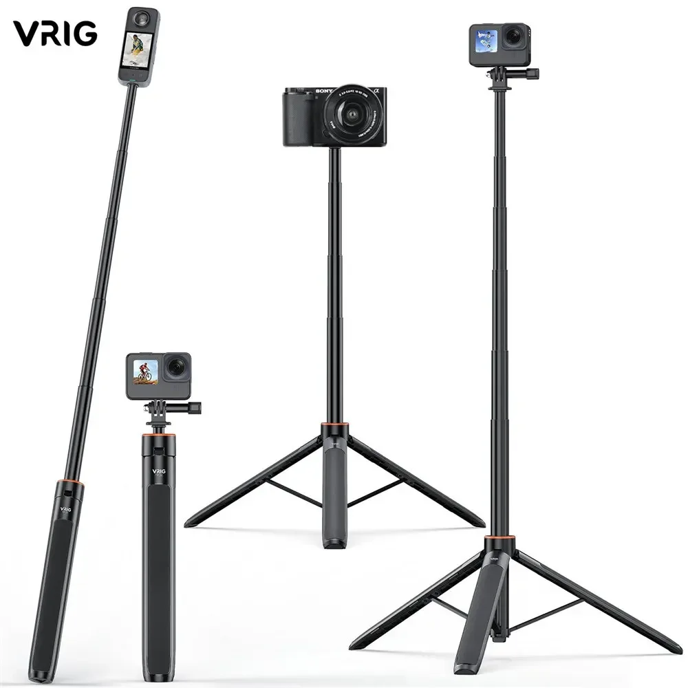 1380 мм селфи-палка штатив 1/4 ручной удлинитель для Insta360 X4 X3 / GoPro 12 11 10 /Action3 4/Осмо