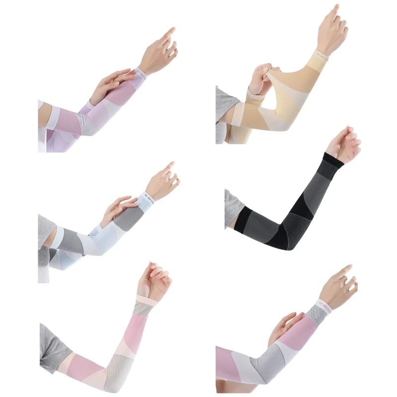 

Female Half Finger Mittens Long Sleeve Stretchy Knit Outdoor Cycling Gloves