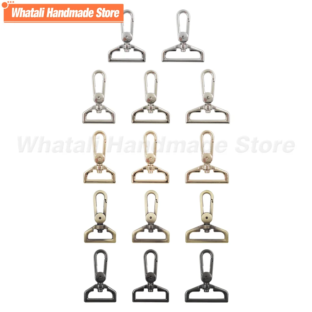 

5pcs 25/32/38mm Metal D Ring Swivel Bags Strap Buckles Clasp Snap Hook For Leather Craft Webbing Keychain Part Accessories