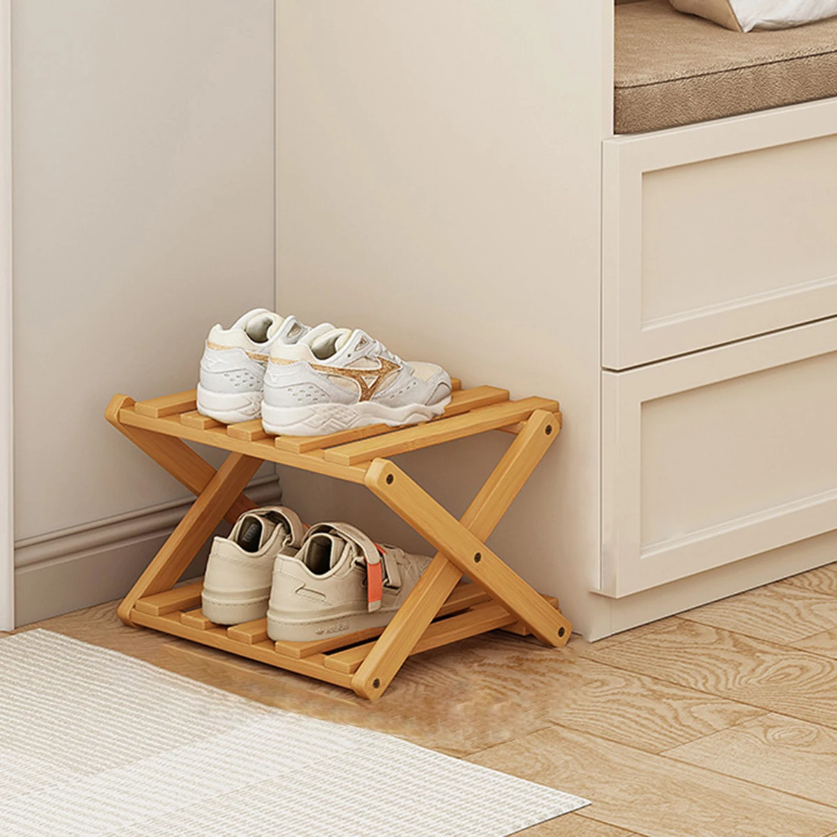 Faltbare Schuhablage schmalaliya Haushaltstür mehrschichtige Vermietung Zimmer Wohnheim Campoe Schuhschrank Lagerung Regal