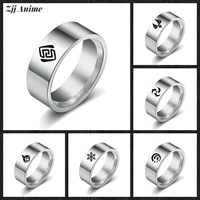anime genshin impact finger rings cosplay jewelry eye of god element%c2%a0grass fire wind water thunder ice rock stainless steel ring