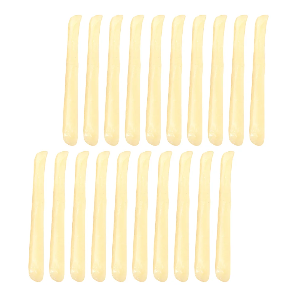 

20pcs Realistic Fake French Fries Lifelike Simulation French Fries Props (Random Length)
