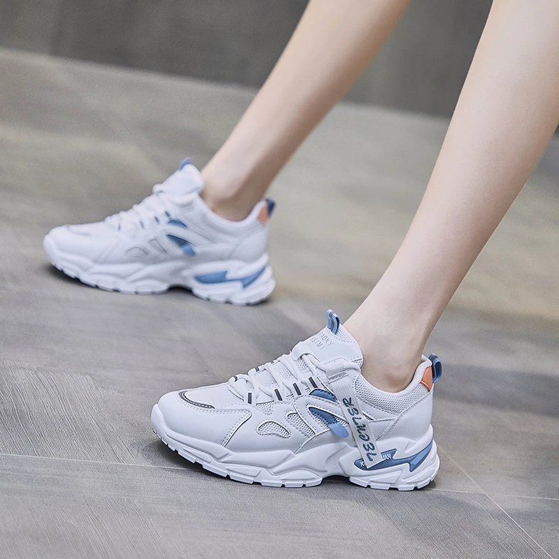 

2022 NEW Women's Sneakers Woman Sports Shoes Flats Running All-Match Spring Autumn Breathable White Women Shoe