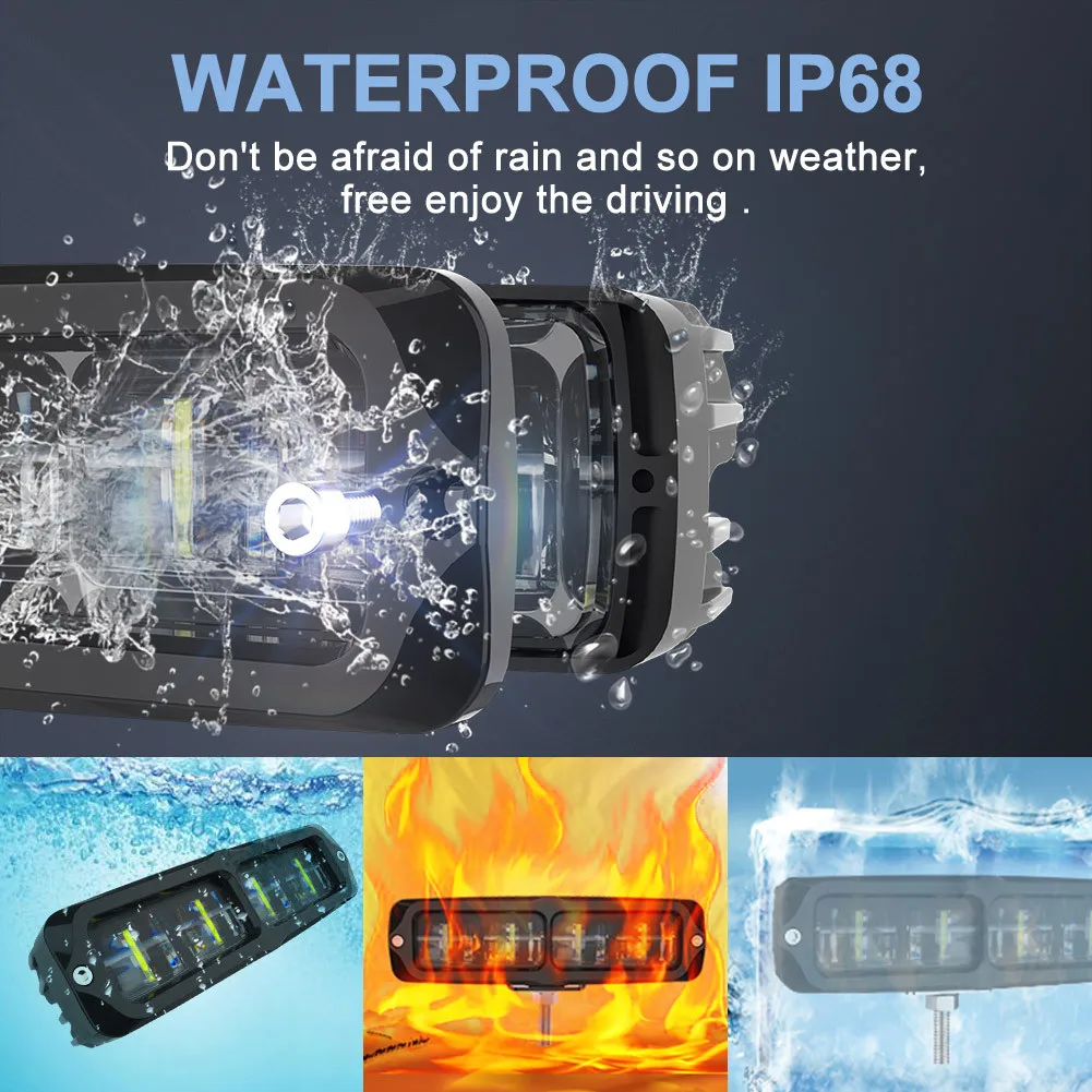 Светодиодсветильник световая балка 6D 6 дюймов рабочее освещение 12 В 24 светильник