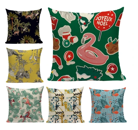 

Leaf Printed Plant Pillowcase Nordic Decor Home Double Sided Floral Decor Pillows for Living Room Decor Pieces for Tables DF401