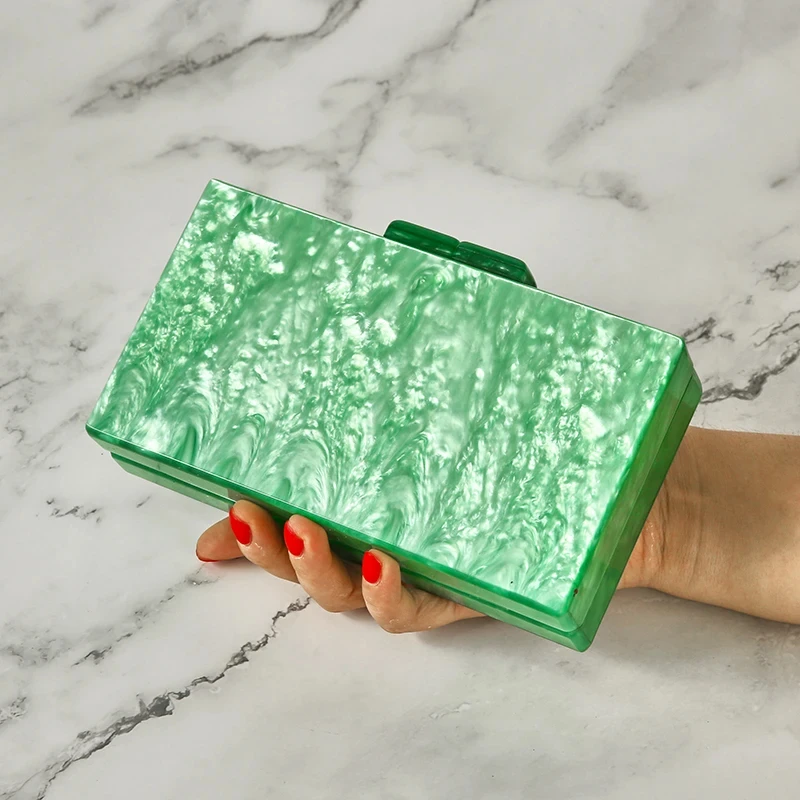 Жемчужный Зеленый Белый Синий однотонный черный 18 х10 см Акриловая застежка