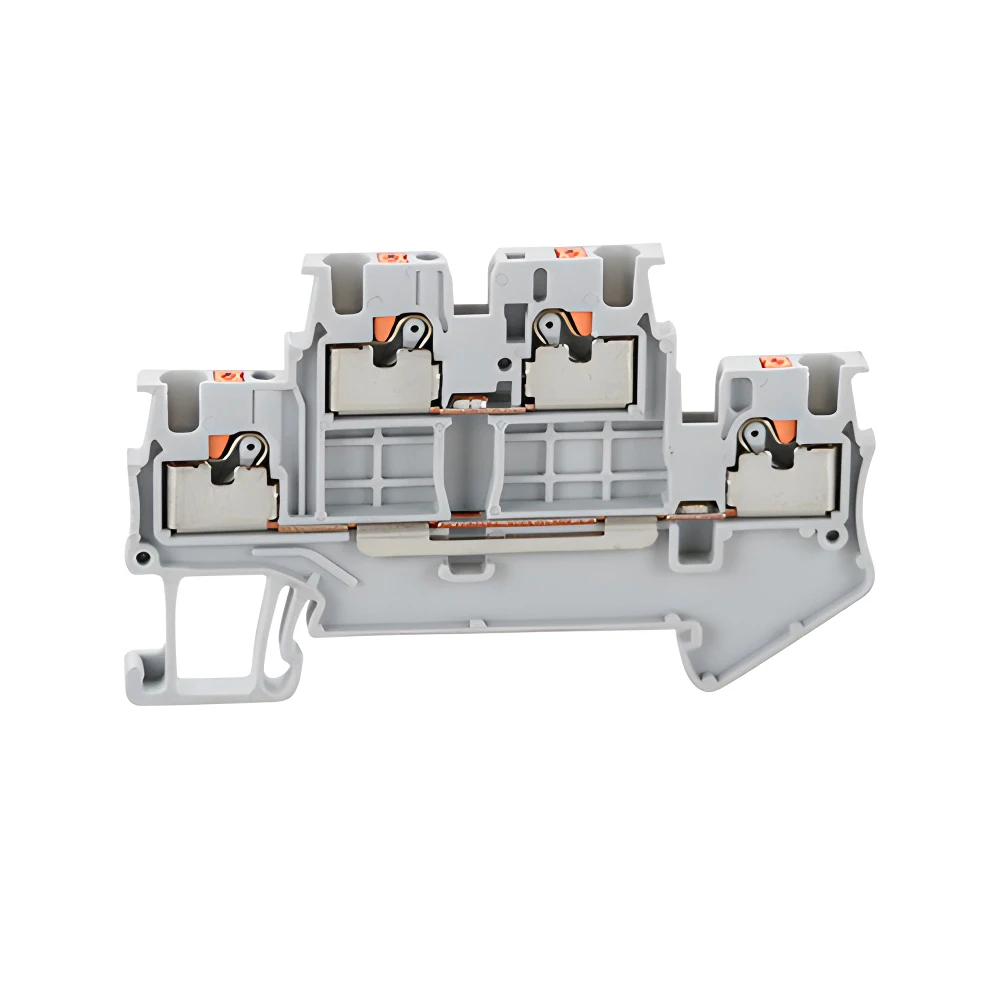 

5pcs Din Rail Terminal Block PTTB-1.5 Electrical Connector 1.5mm Double Layer Spring Wiring Connection Wire Conductor PTTB1.5