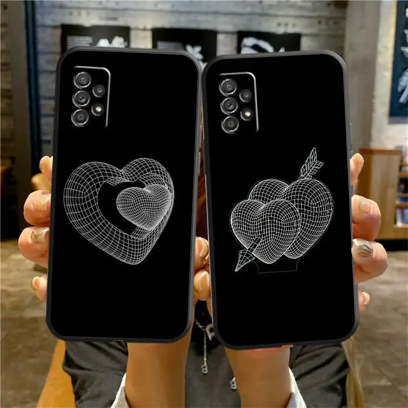 

Line Heart Pattern Phone Case For Samsung A72 4G A42 5G A71 4G A51 A32 A31 A52 A50S A50 A72 A60 A70 A41 K26k Stand Renaissance