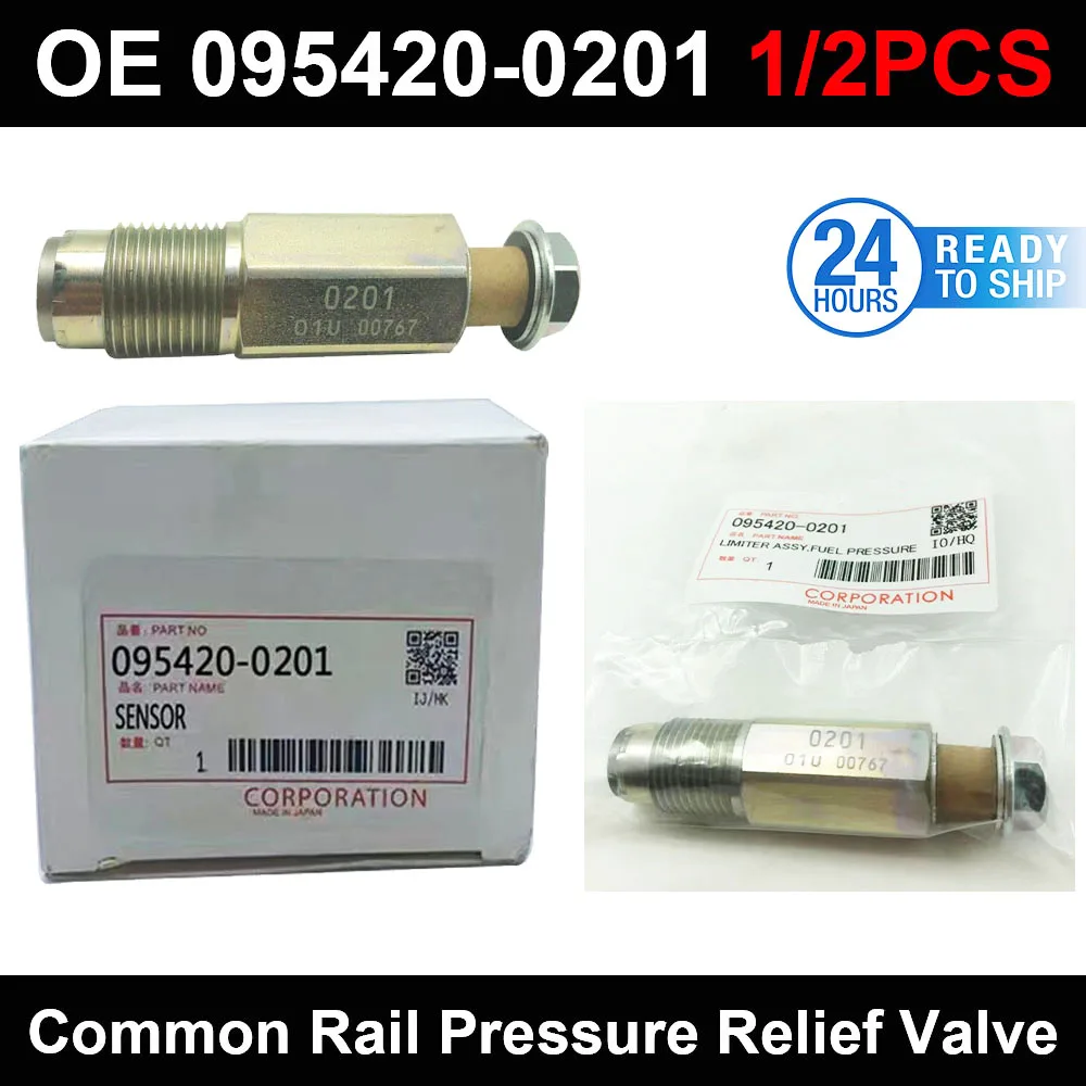 

1/2PCS For D-ENSO Original 095420-0201 0954200201 Common Rail Pressure Relief Valve 095420-0280 For I-SUZU 4HK1 6HK1 J05E