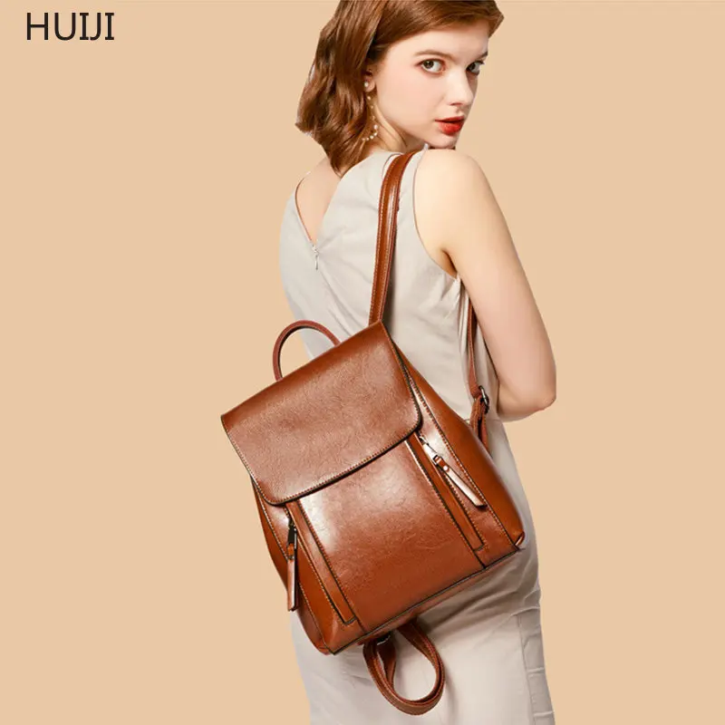 

Винтажный женский рюкзак из натуральной кожи, 2022