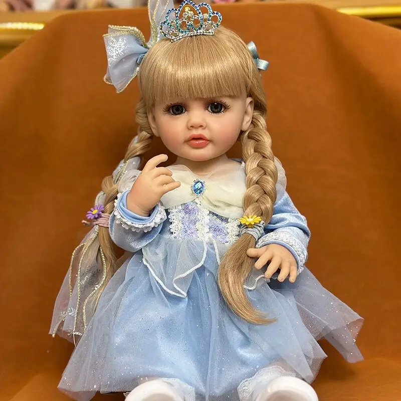 

FBBD 55CM Reborn Toddler Full Body Silicone Girl Doll Betty Waterproof Bathy Toy Hand-Detailed Paint with 3D look Visible Veins