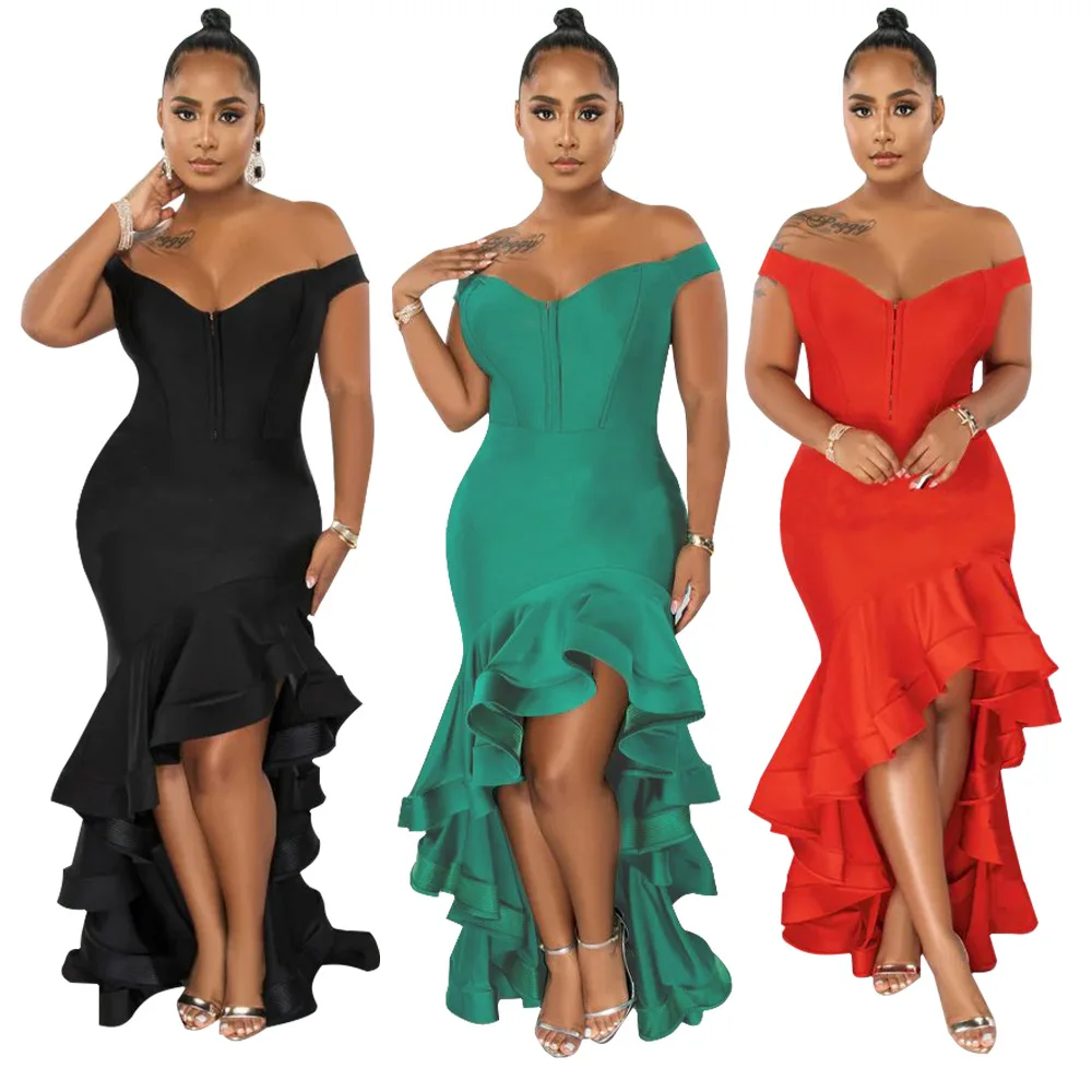 Black Green Orange African Dresses for Women Spring Autumn African Wome Sleeveless V-neck Polyester Long Dress Maxi Dress