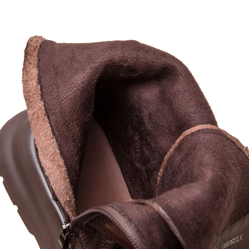 DRKANOL роскошные дизайнерские ботинки до середины икры из натуральной коровьей