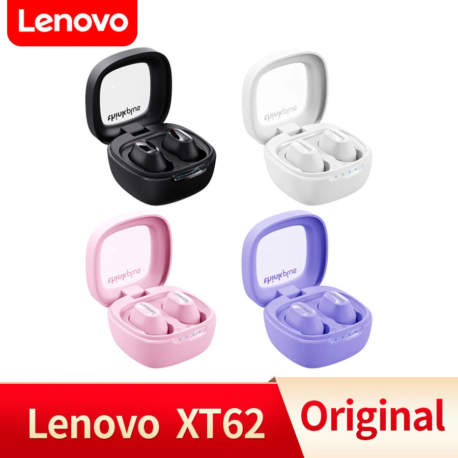 

Lenovo Original XT62 Earphone Bluetooth 5.3 Wireless Earbuds Low Latency Headphones Mini HiFi Sport Headset With Mic HD Call