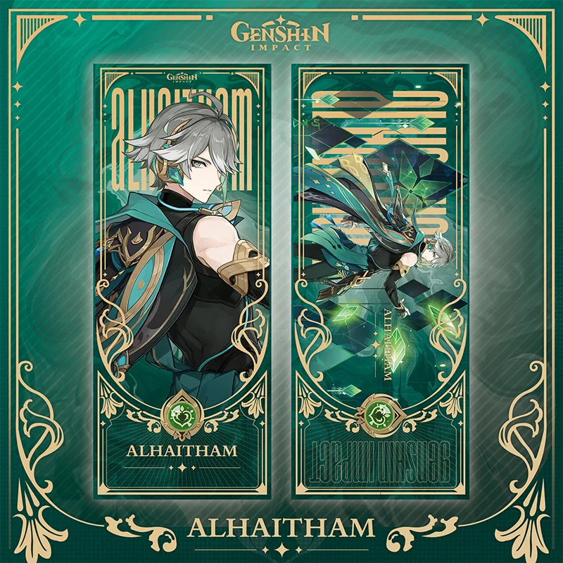 

Закладка для лазерных билетов серии Sumeru Genshin Impact 160*65 мм Nahida Alhaitham Wanderer Kaveh Dehya Nilou Cyno Tignari