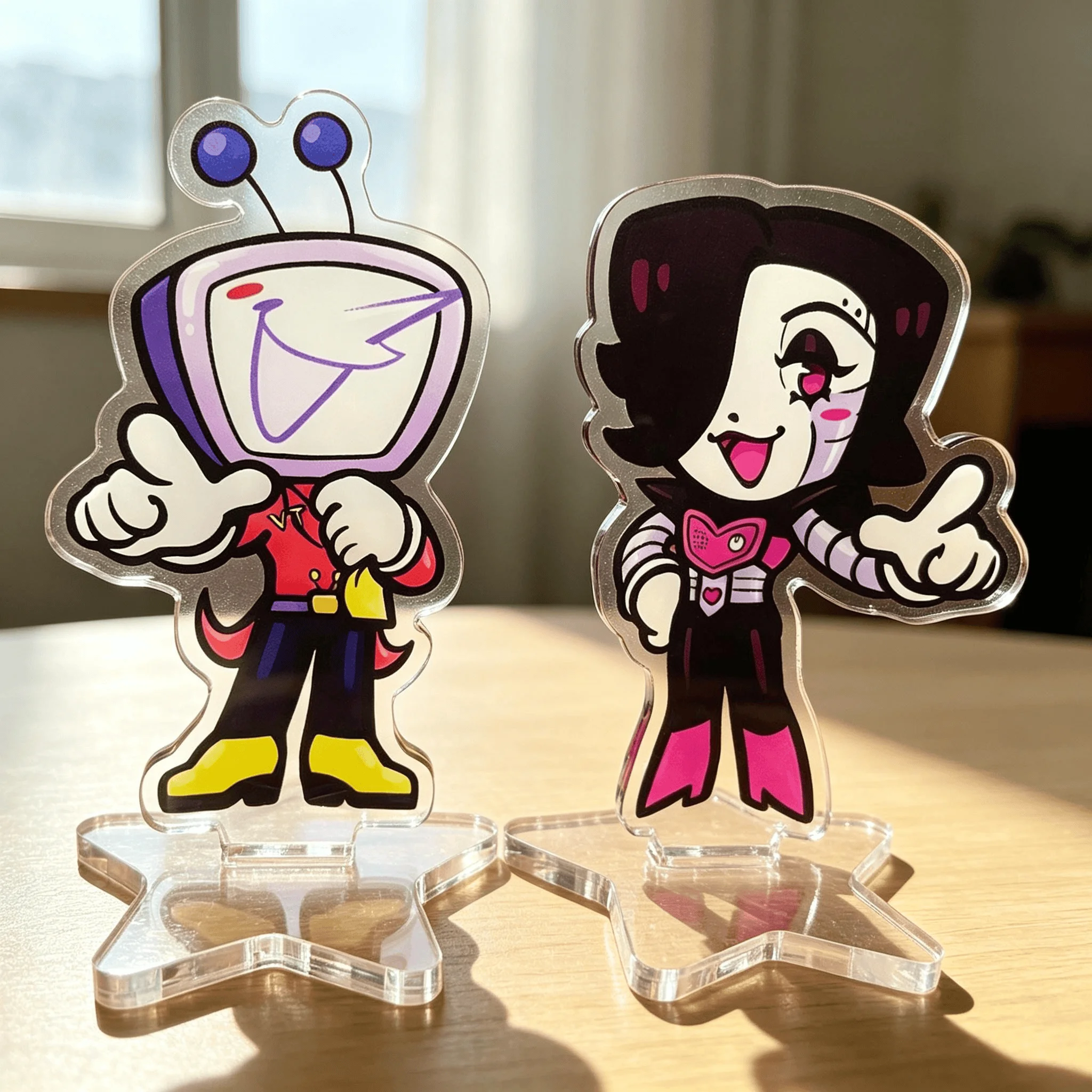Фото Акриловые подставки с персонажами Chibi Mettaton и Tenna, аниме-аксессуары для рабочего стола, коллекционные фигурки Pops №3