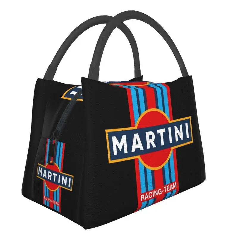 

Винтажные изолированные ланч-пакеты Martini Racing в стиле ретро для кемпинга путешествий гонок экстремальных видов спорта многоразовый охладит...