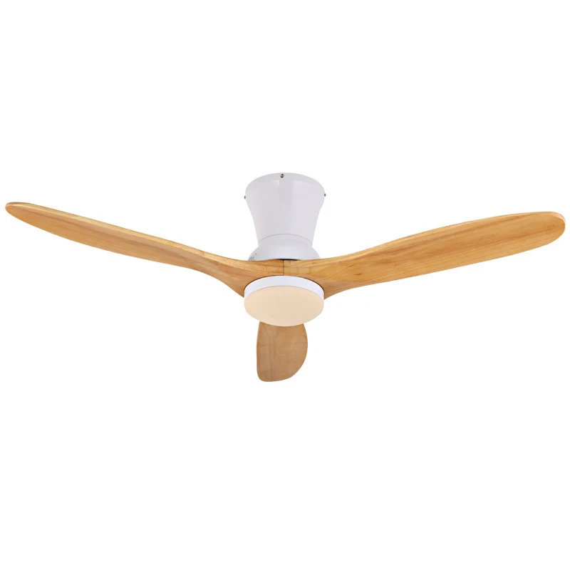 

Nordic Ceiling Fan Lamp Restaurant Home Living Room Modern Minimalist Solid Wood Fan Lamp American Led Fan Chandelier Package
