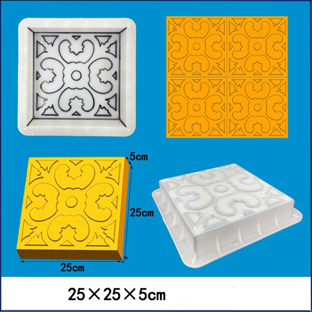 Новинка 25 см кирпич для дорожек цветной Пластиковая форма пропускаемая