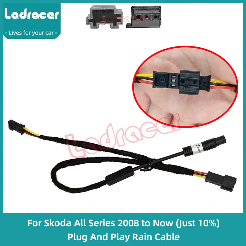 Ladracer ECSKD01 Plug And Play Rain Sensor Cable For Skoda Kodiak Kodiaq Karoq Kamiq Superb Rapid Yeti Fabia Octavia Car Dvr