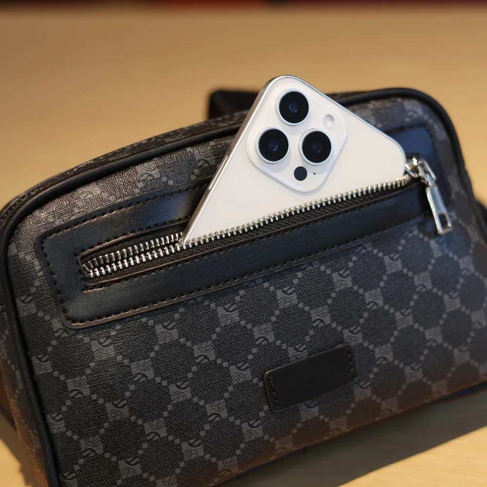 Мужская поясная сумка из искусственной кожи