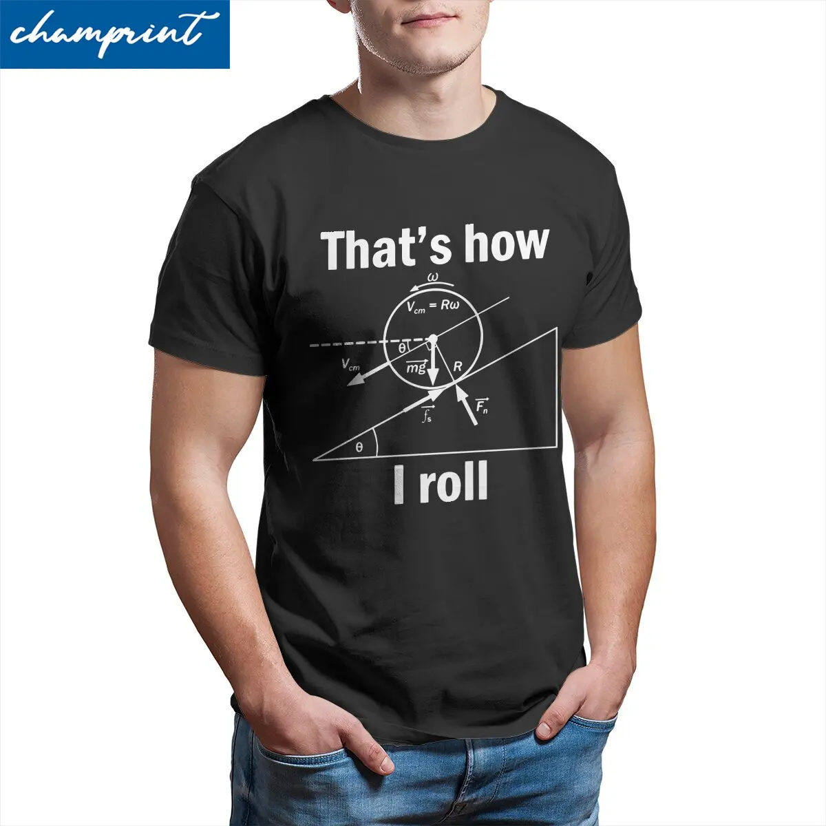 

Men's Science That's How I Roll T Shirts Math Scientist Cotton Clothing Crazy Short Sleeve Tees Graphic Printed T-Shirt