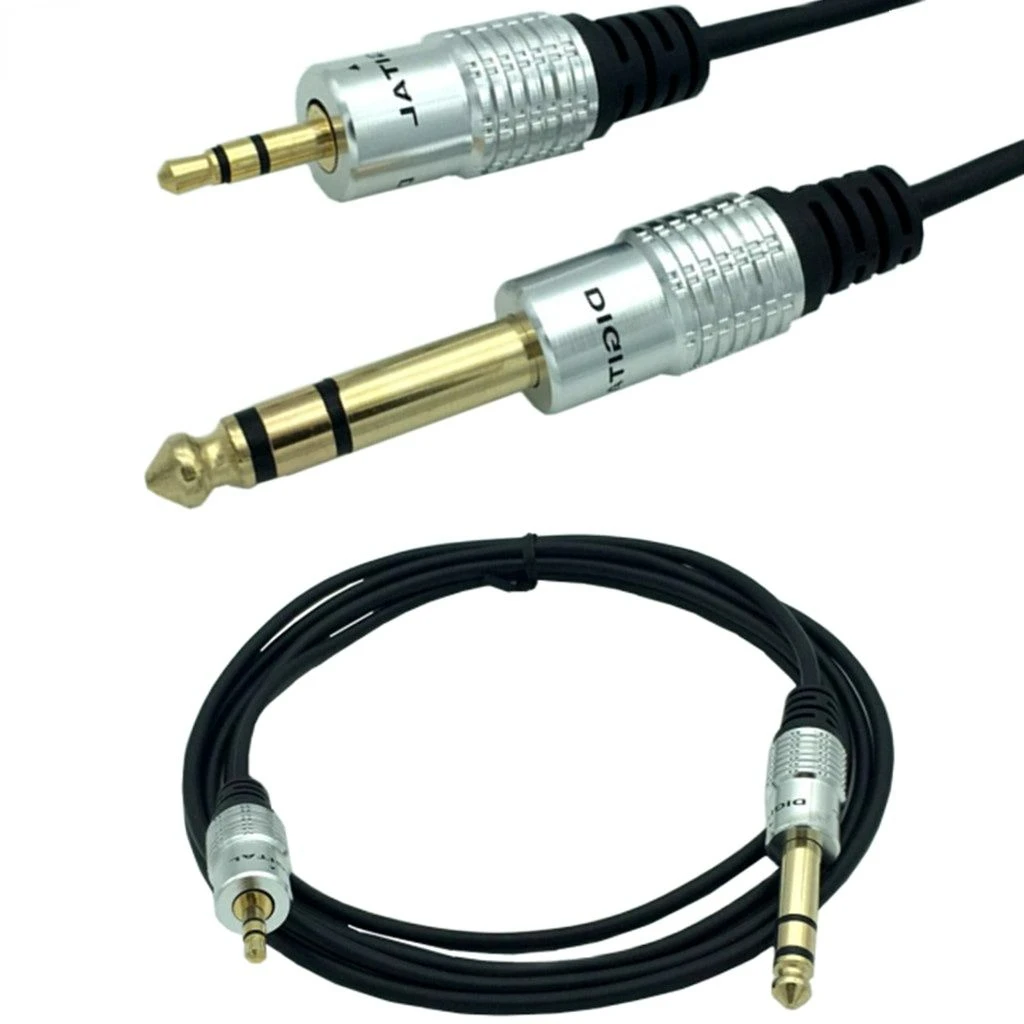

3.5mm 1/8 Inch Male To 6.35mm 1/4 Inch Male TRS Stereo Audio Cable 6.5 To 3.5 Aux Audio Cord for Speaker Guitar Amplifier Mixer
