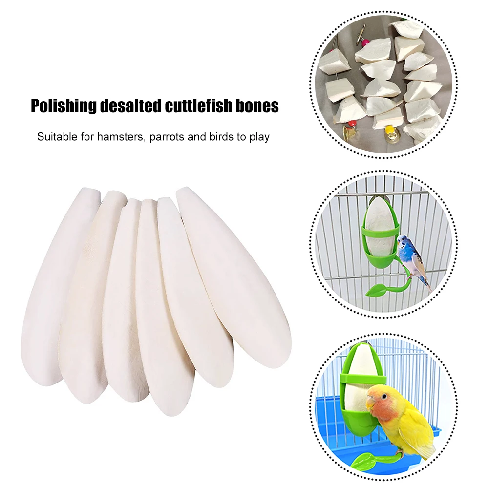 

Cuttlefish Bones Pet Parrot Perch Hamster Hanging Bell Calcium Supplements Molars Chewing Toys Bird Food Parakeet Cockatiel Cage
