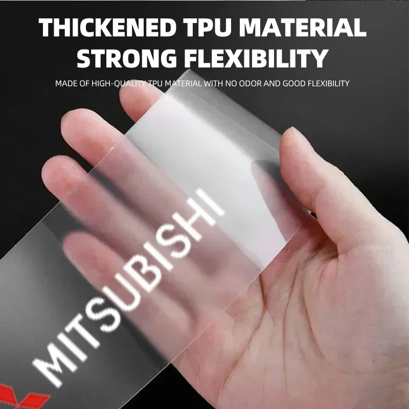 Протектор порога автомобиля прозрачный декоративный значок наклейка для Mitsubishi