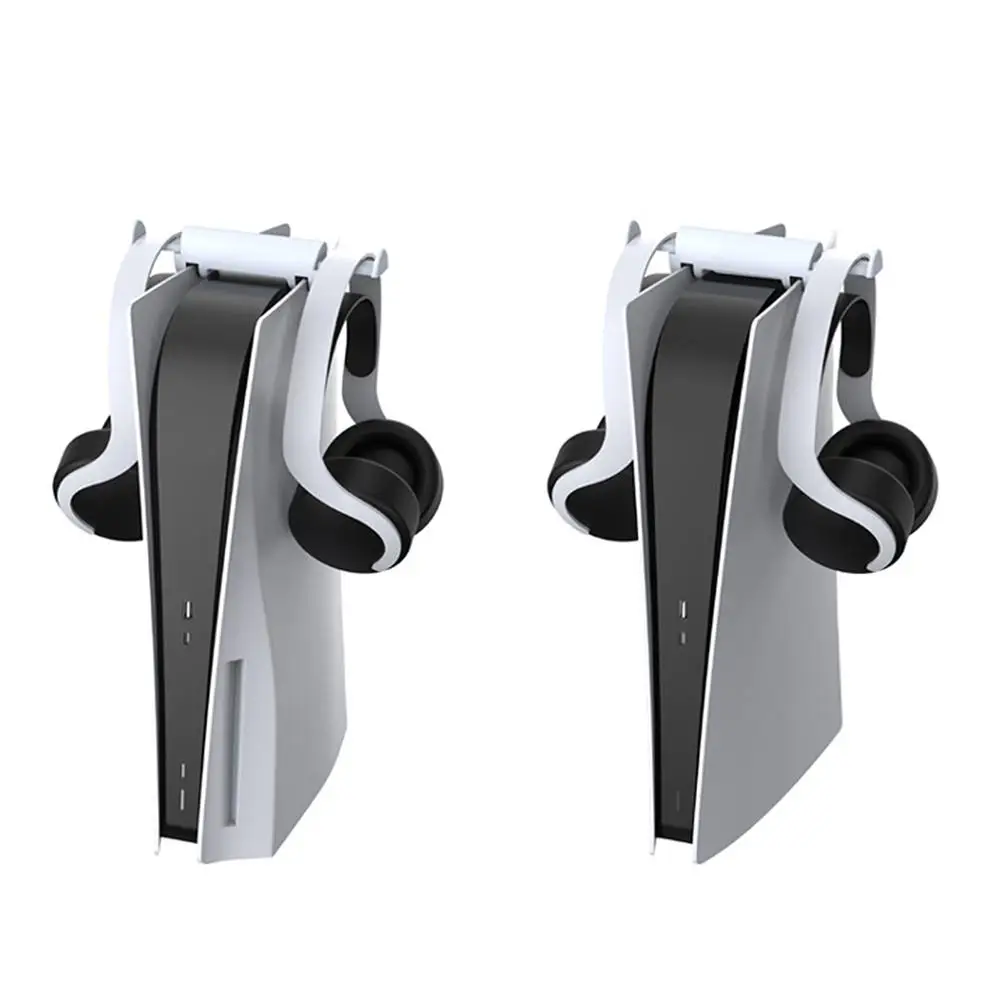 

Настенный держатель для наушников с двойным крючком, подставка для хранения, телескопический кронштейн, совместимый с аксессуарами для игр...